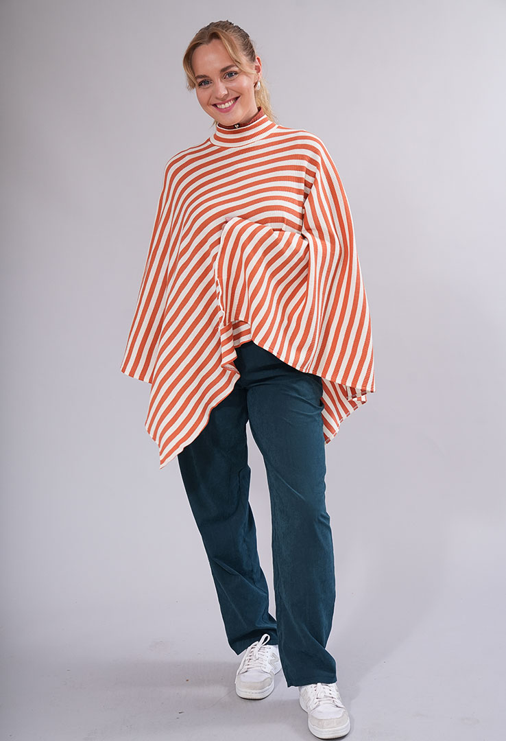 "Striped Flow" Poncho