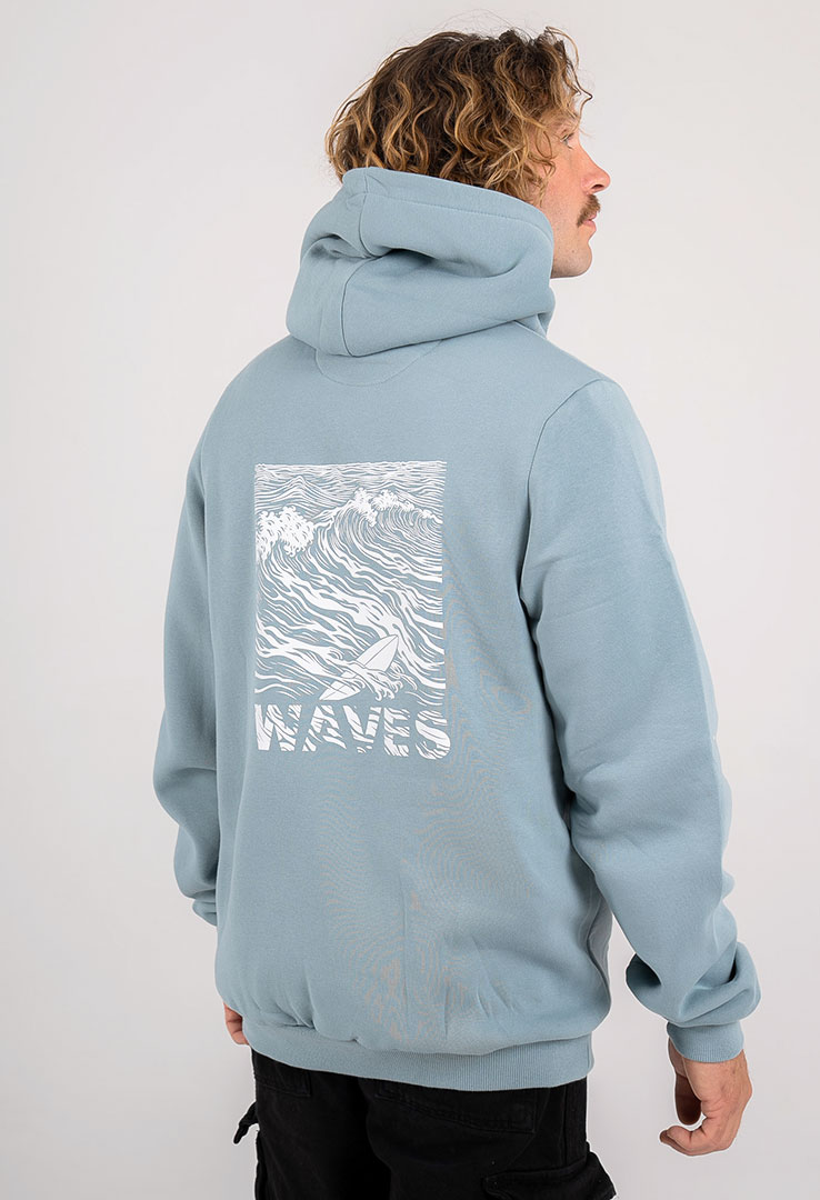 Hoodie "Waves" in lead  