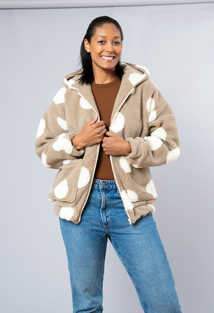  "Dotty Delight" Teddy-Jacke