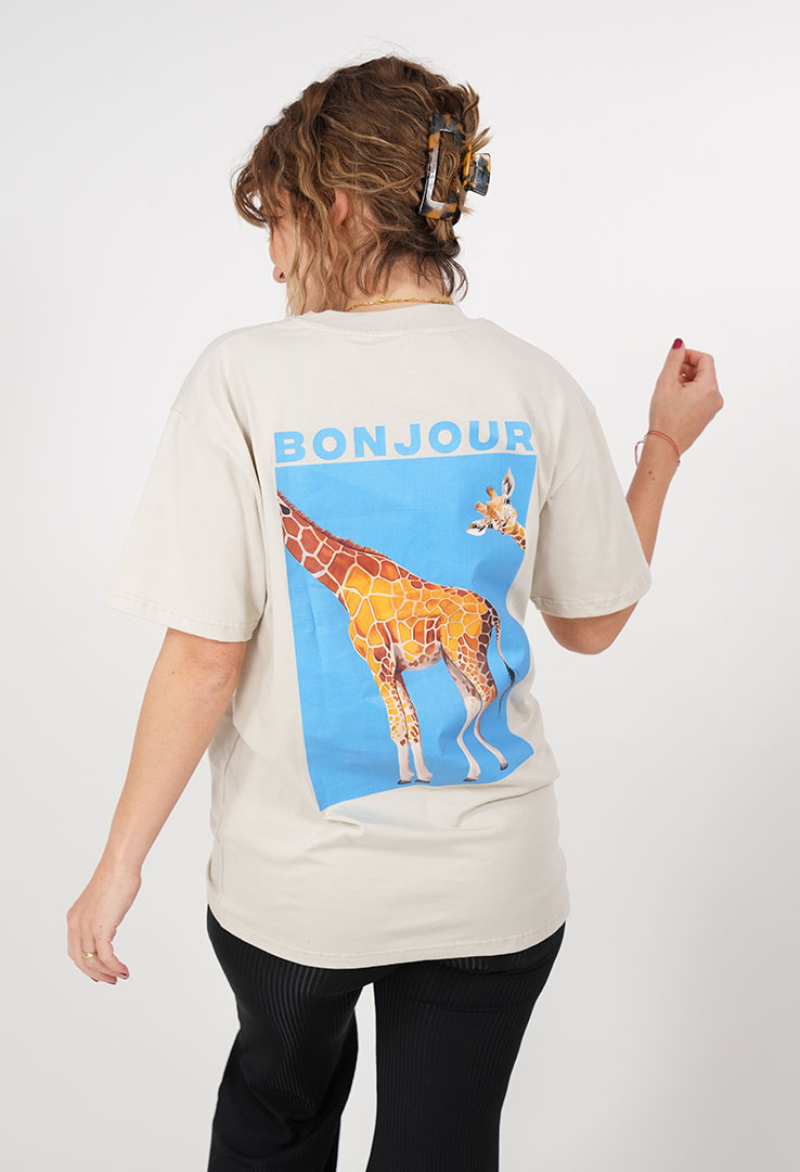 Skm X Maala  Art collection Print-Shirt  " Bonjour" von Toninho Dingl