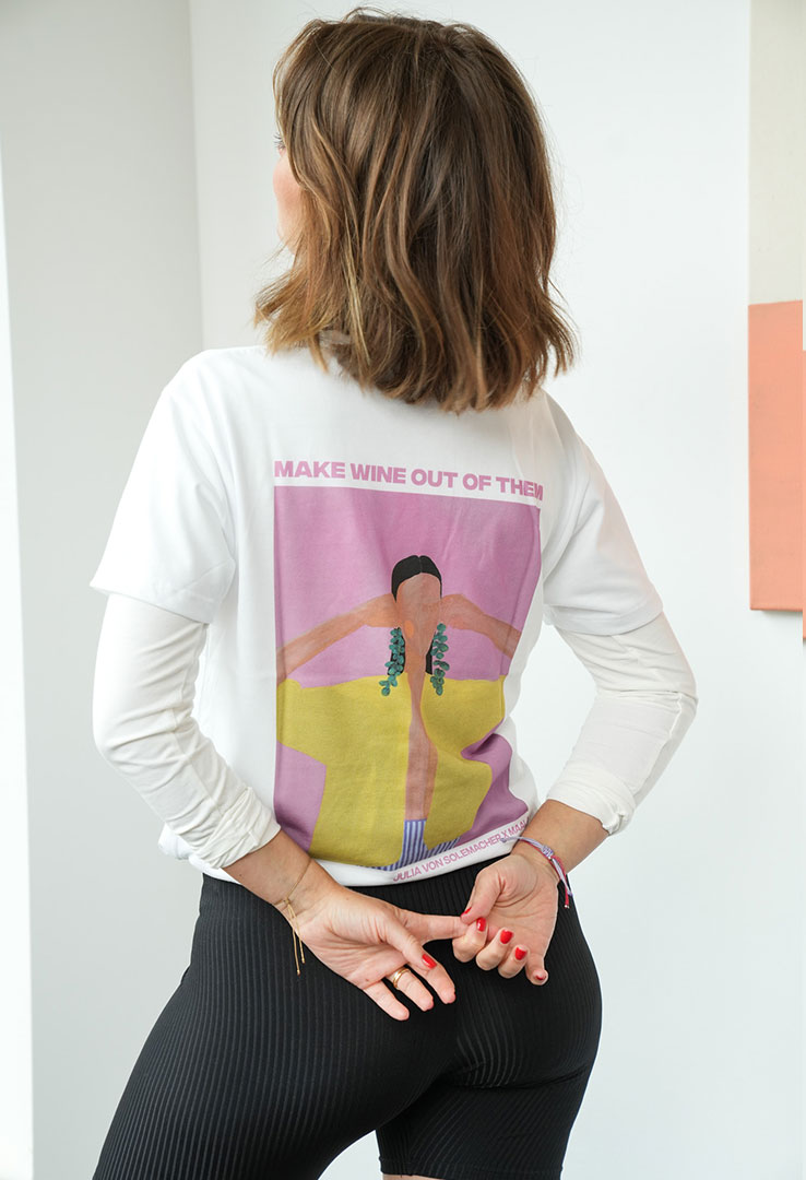 Skm X Maala  Art collection Print-Shirt  " If life....." von Julia von Solemacher