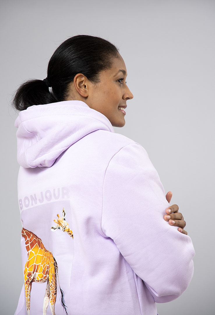 Skm X Maala  Art collection Hoodie „Bonjour“