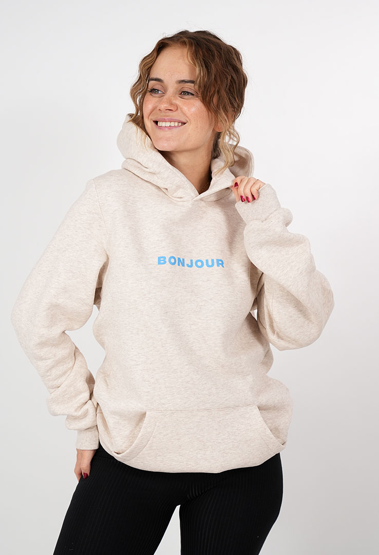 Skm X Maala  Art collection Hoodie „Bonjour“