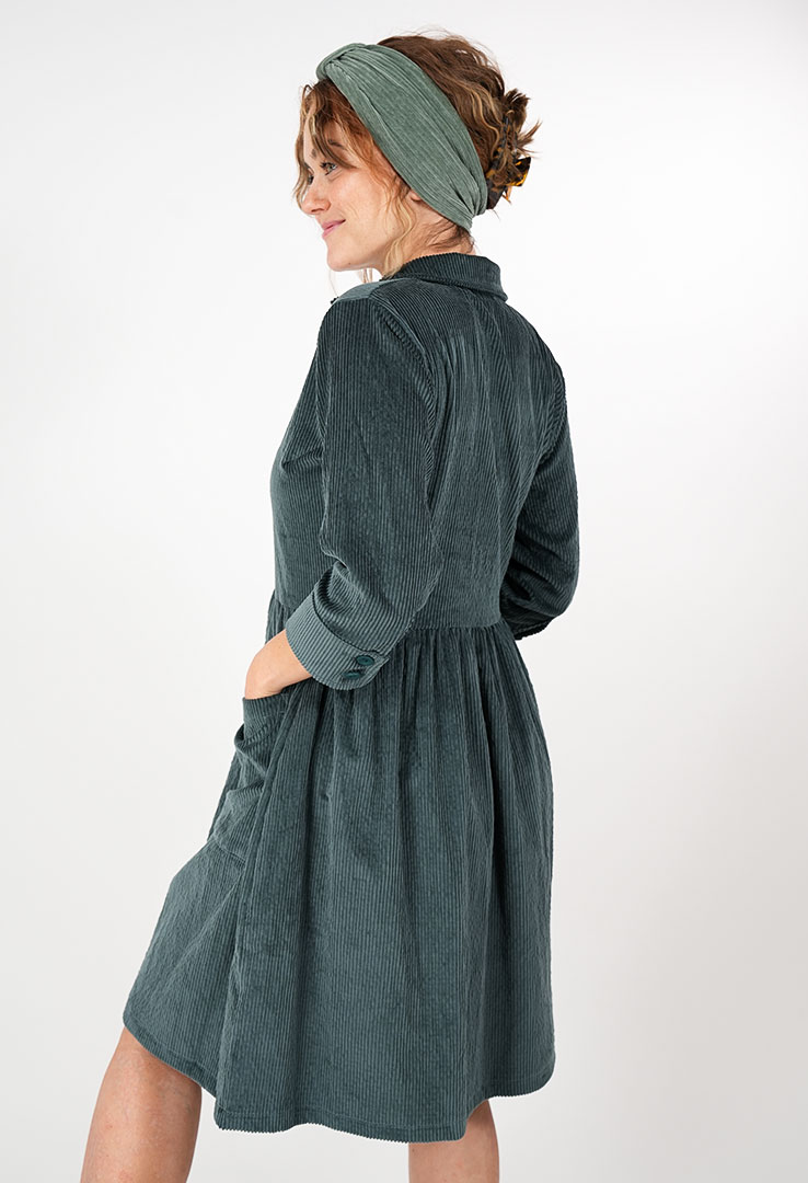 Cordkleid „Velvet Green Dream“