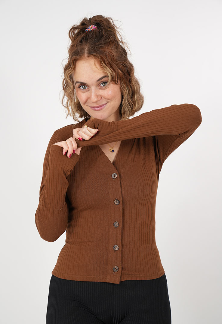 "Ribbed Essentials" Cardigan