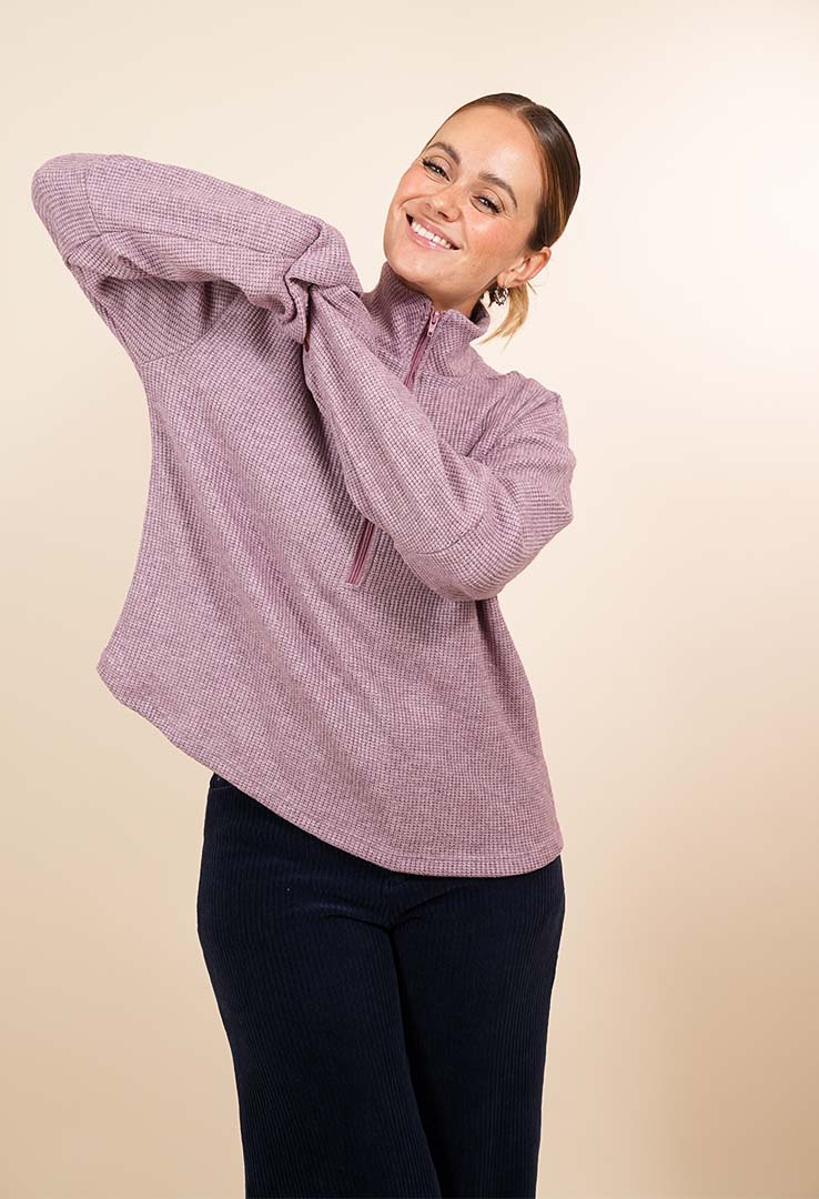 "Charm Zip" Sweater