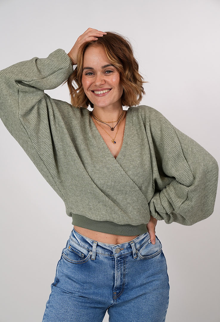 "Charm Wrap " Sweater