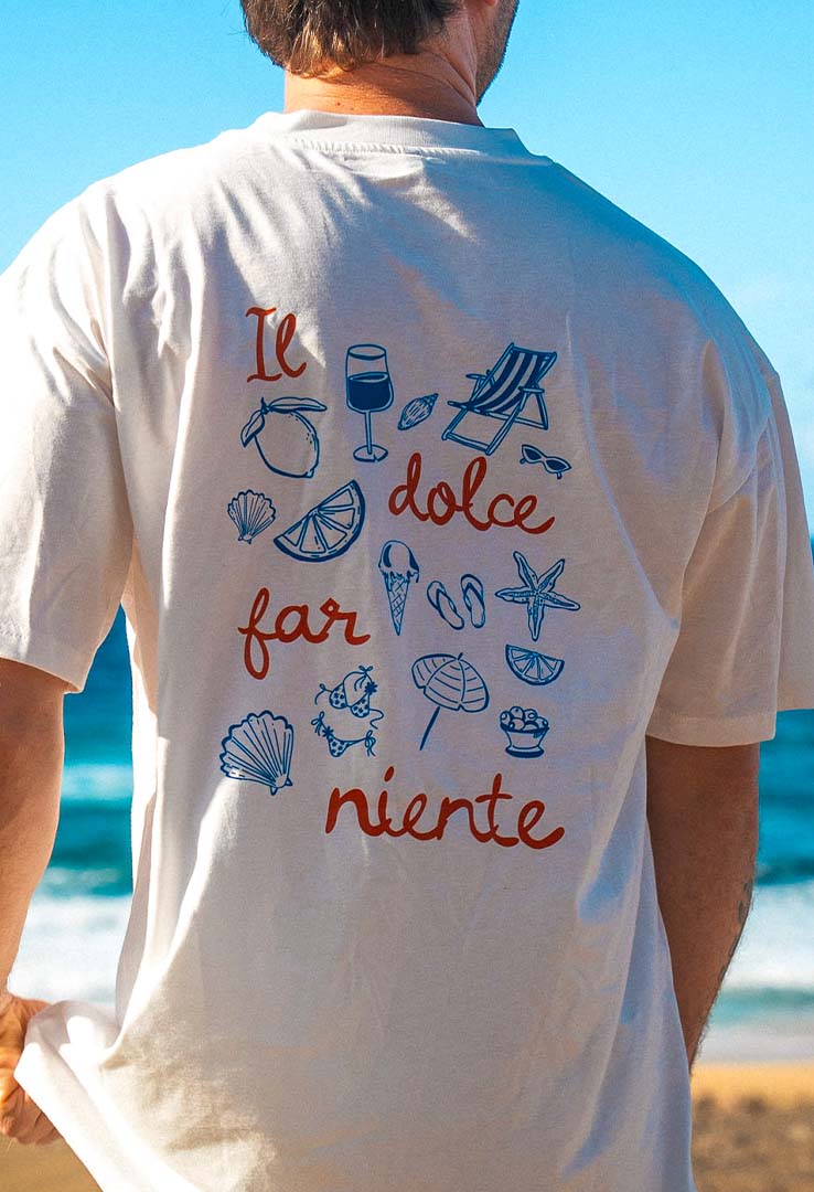 T-Shirt "il dolce" in  offwhite