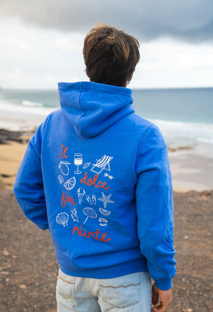 Hoodie   "il dolce" in skyblue