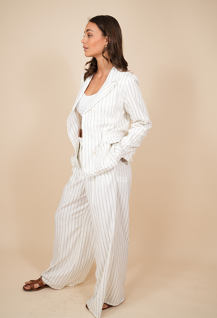 „Striped Breeze“ Leinen-Viskose-Blazer