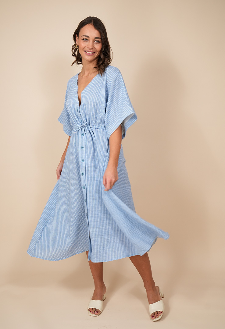 „Blue Harmony“ Maxikleid 