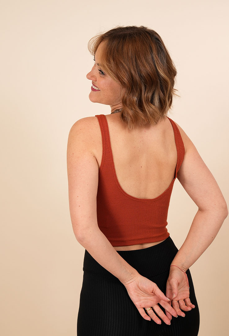 "Easy Rib"  Crop Trägertop