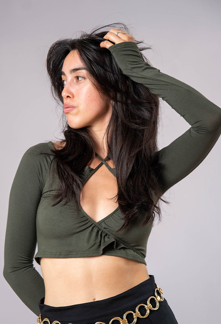 Wrap Crop Longsleeve