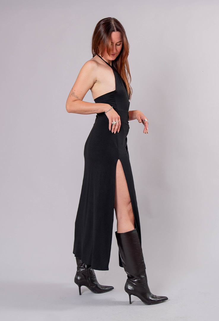 Edgy black dress
