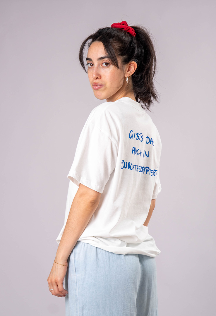 Oversize T-Shirt "Durchtherapiert"