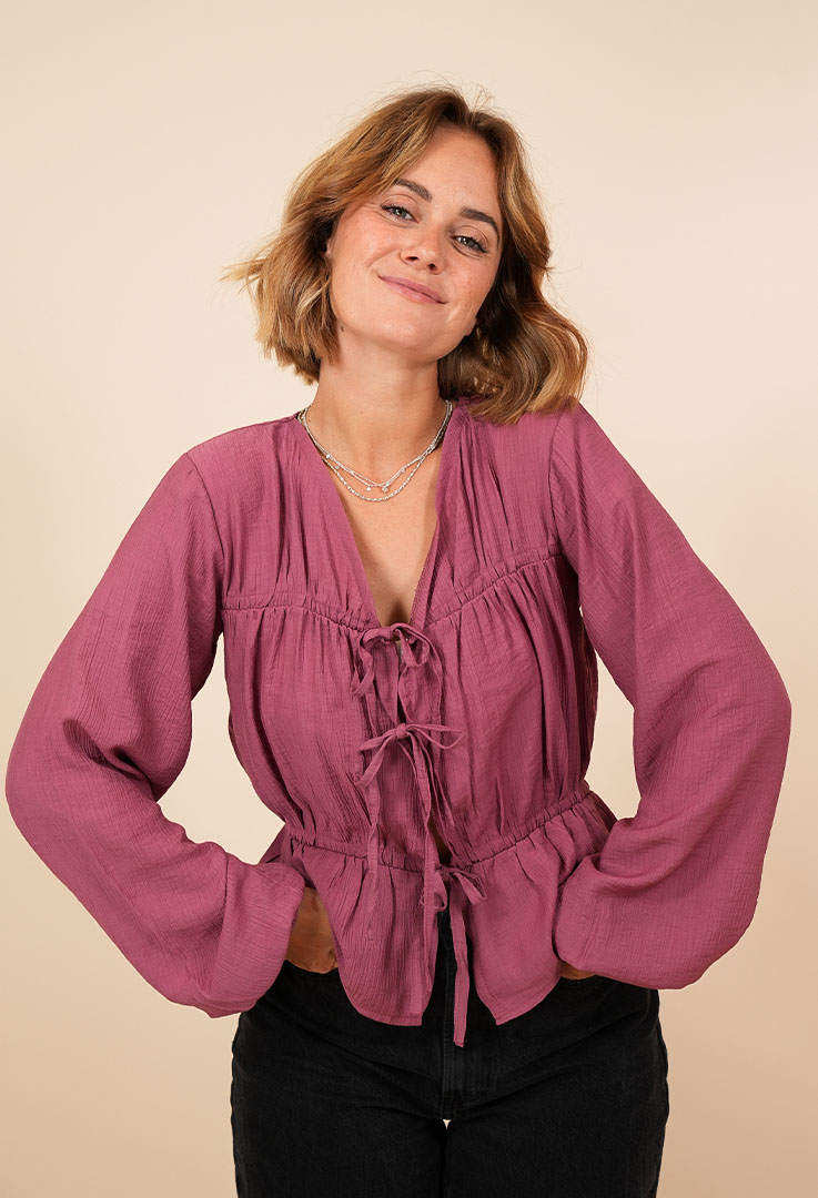 Lässige Bluse "Berry Bloom"
