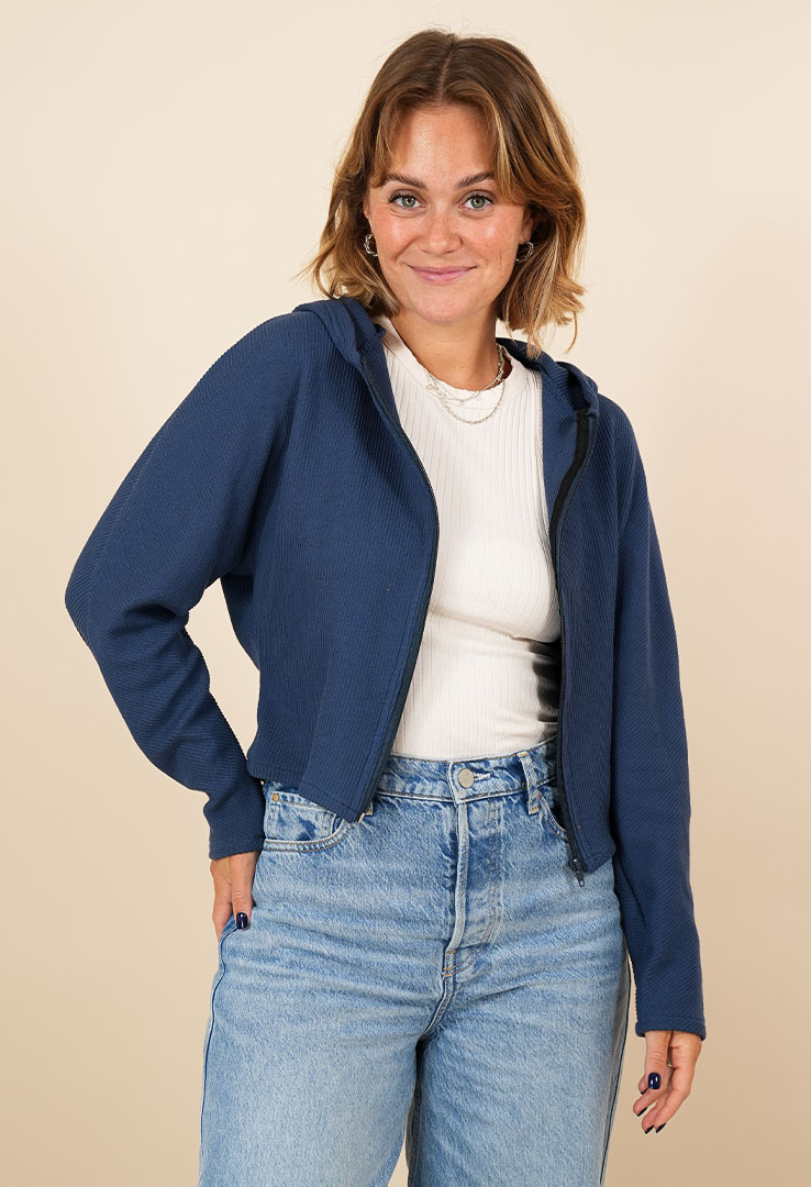 "Urban Ease" Baumwollstrick-Jacke