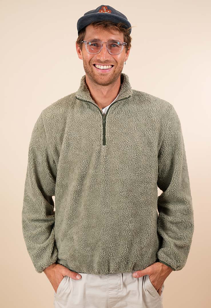 "Nordic Teddy" Halfzip Pullover