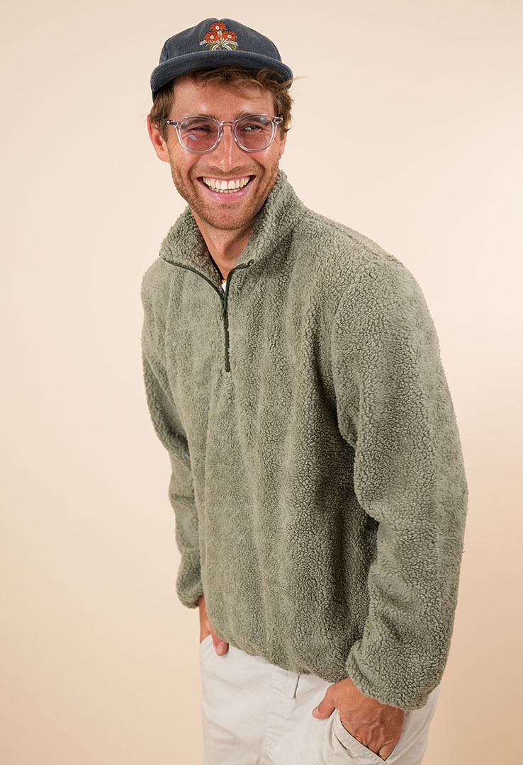 "Nordic Teddy" Halfzip Pullover