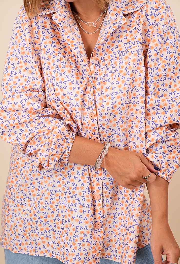 "Autumn Bloom"  Baumwollbluse