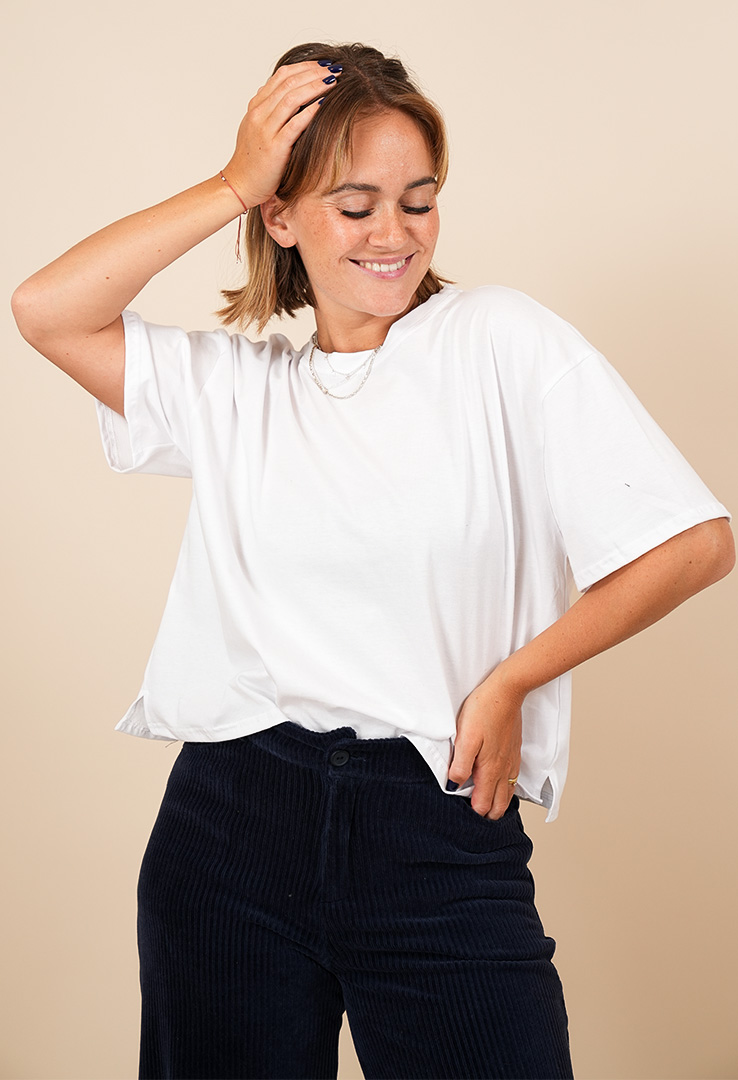 "Cloud Tee " Kastiges Baumwollshirt