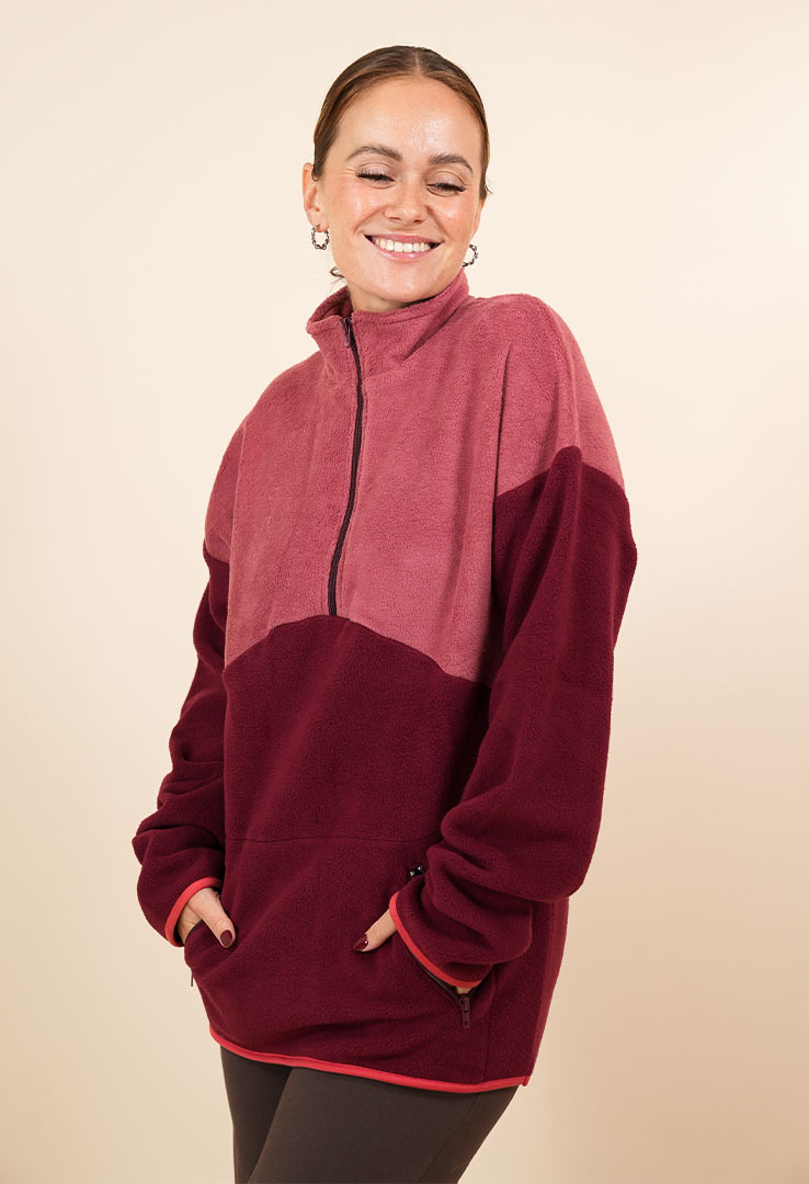"Berry Breeze" Halfzip Fleece Pullover