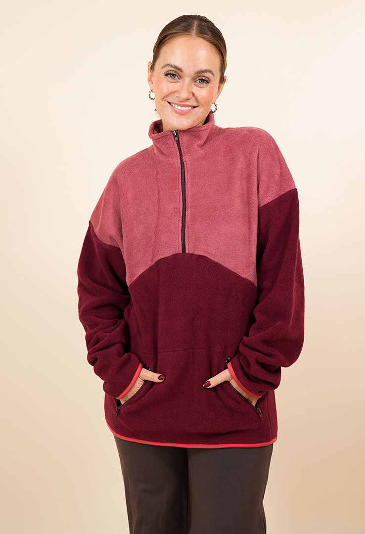 "Berry Breeze" Halfzip Fleece Pullover