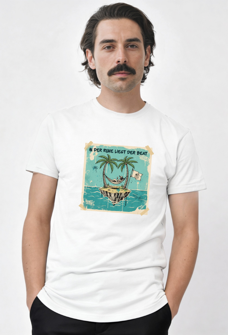 Print-Shirt "In der Ruhe liegt der Beat"