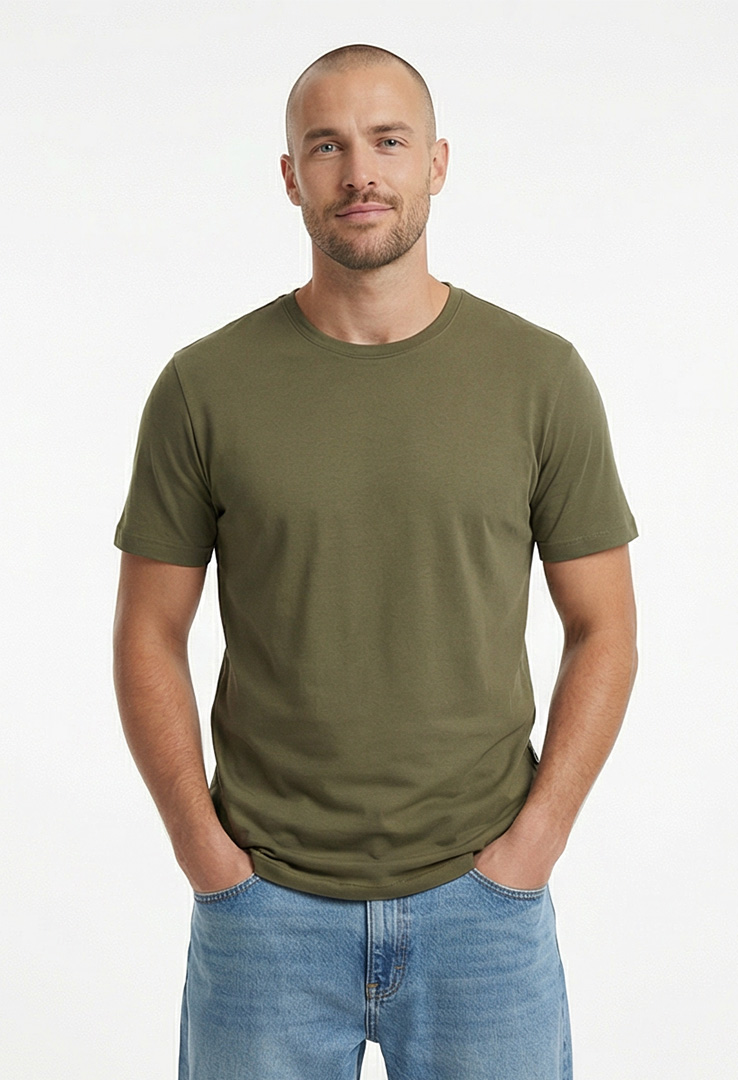 nachhaltiges Männer Basic-T-Shirt aus Baumwolle und Modal