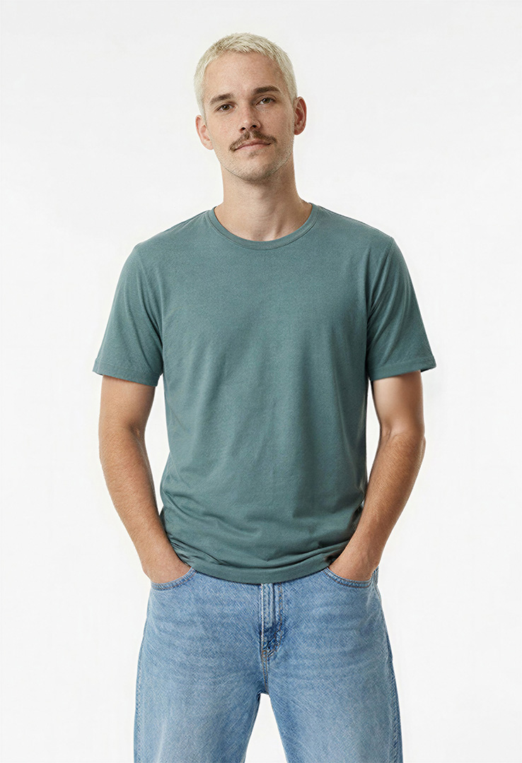 nachhaltiges Männer Basic-T-Shirt aus Baumwolle und Modal