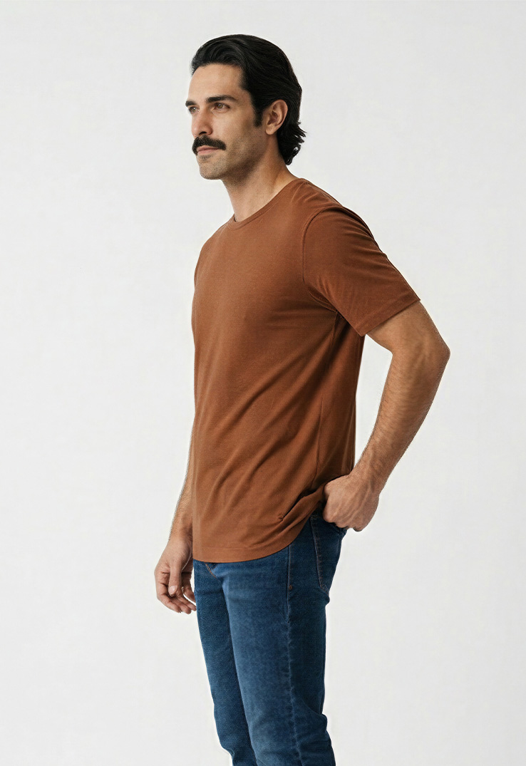 nachhaltiges Männer Basic-T-Shirt aus Baumwolle und Modal