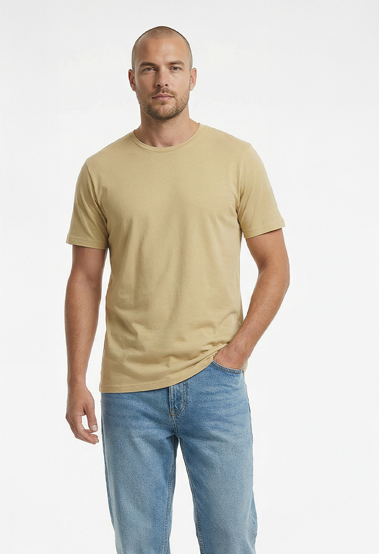 nachhaltiges Männer Basic-T-Shirt aus Baumwolle und Modal