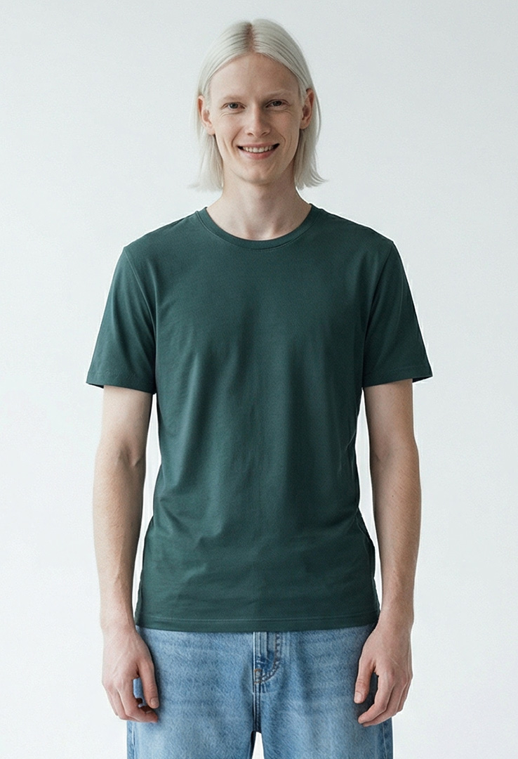 nachhaltiges Männer Basic-T-Shirt aus Baumwolle und Modal