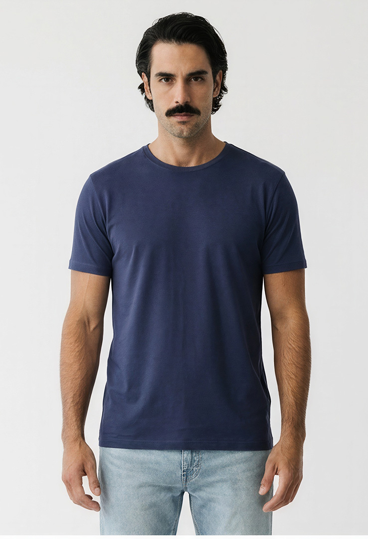 nachhaltiges Männer Basic-T-Shirt aus Baumwolle und Modal