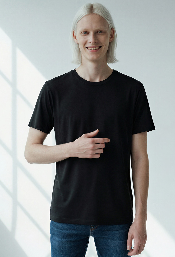 nachhaltiges Männer Basic-T-Shirt aus Baumwolle und Modal