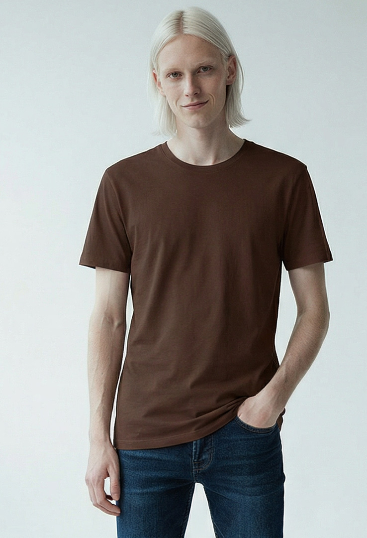 nachhaltiges Männer Basic-T-Shirt aus Baumwolle und Modal