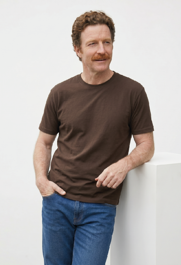 nachhaltiges Männer Basic-T-Shirt aus Baumwolle und Modal