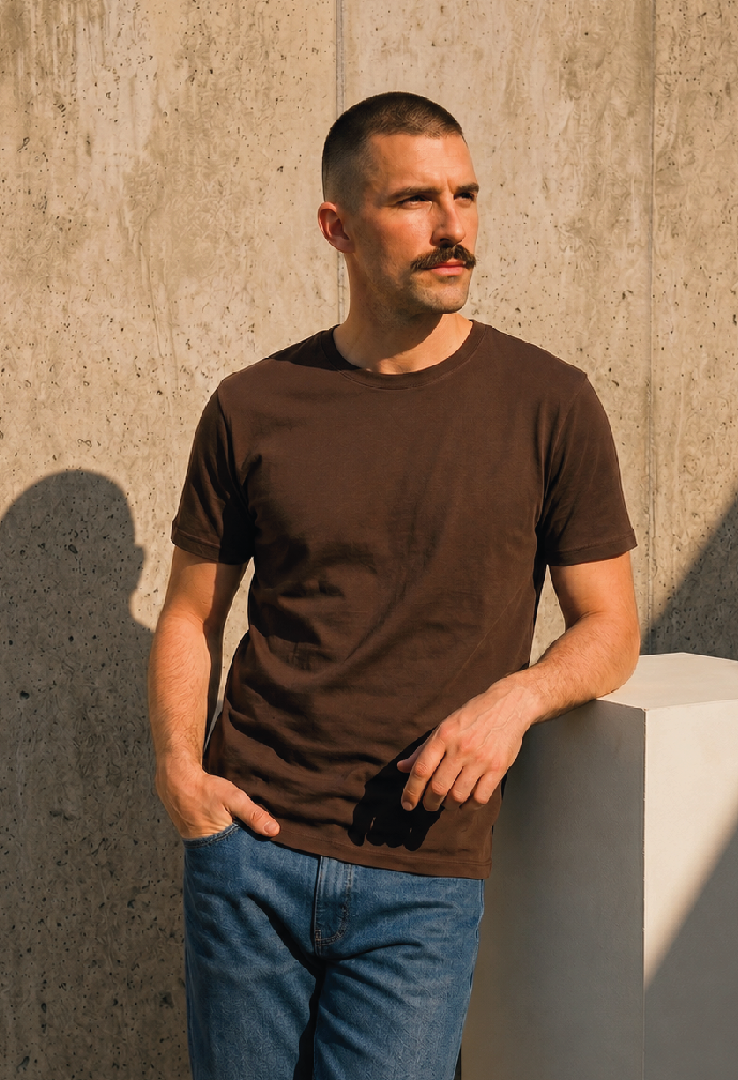 nachhaltiges Männer Basic-T-Shirt aus Baumwolle und Modal
