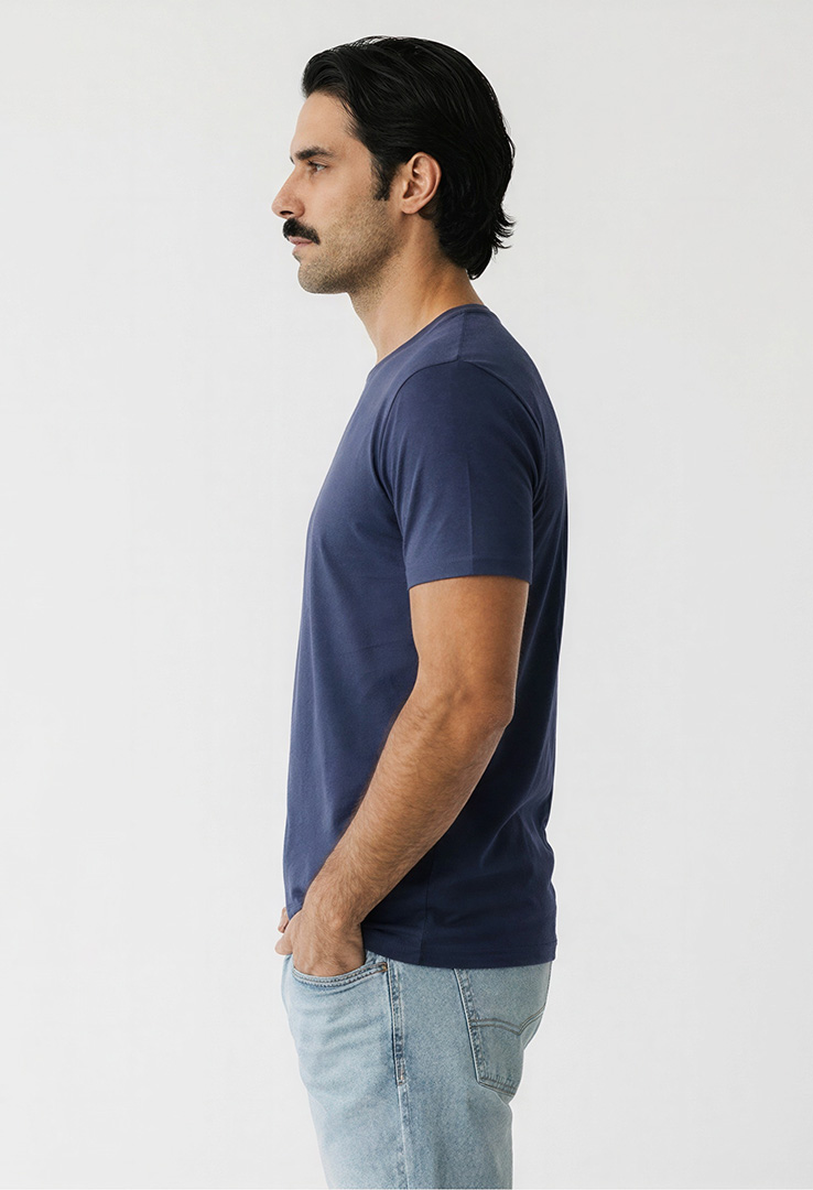 nachhaltiges Männer Basic-T-Shirt aus Baumwolle und Modal