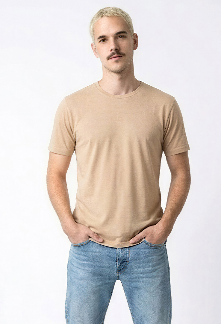 nachhaltiges Männer Basic-T-Shirt aus Baumwolle und Modal