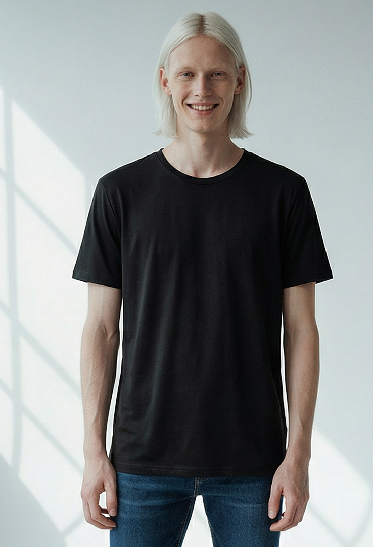 nachhaltiges Männer Basic-T-Shirt aus Baumwolle und Modal