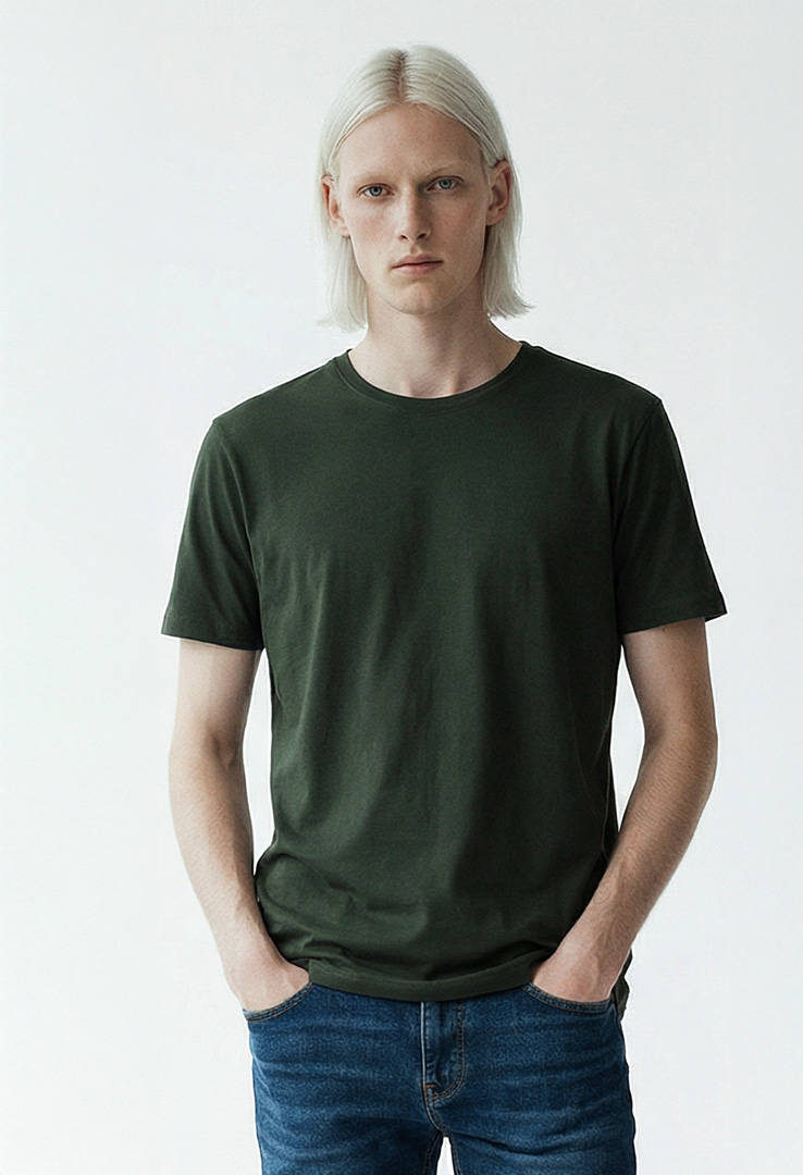 nachhaltiges Männer Basic-T-Shirt aus Baumwolle und Modal