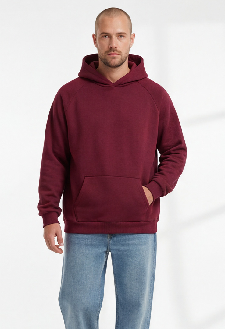 Basic Raglan Kapuzen Sweater Unisex