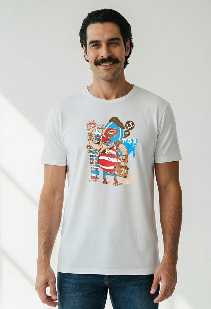Print T-Shirt Vive le French