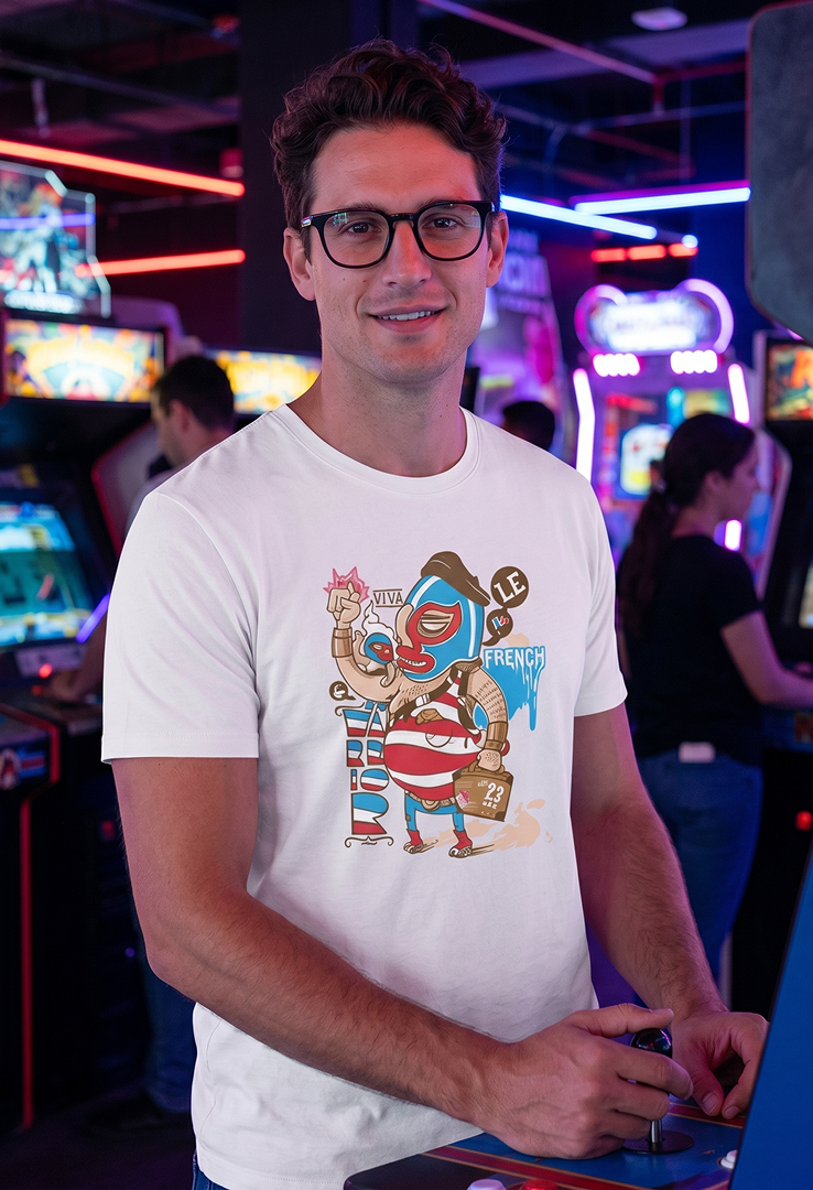 Print T-Shirt Vive le French