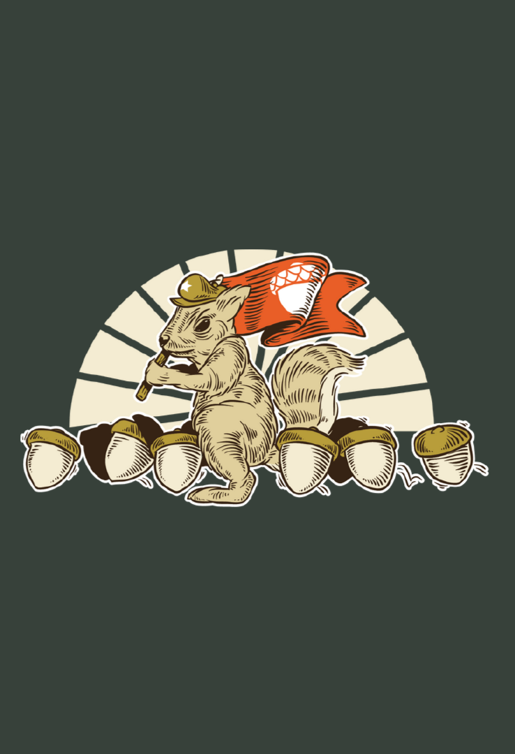 Print T-Shirt Hörnchen Revolution