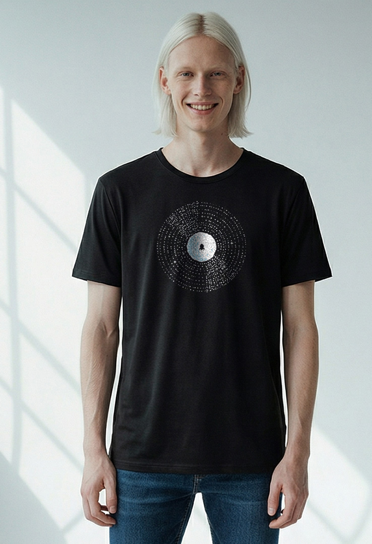 Print T-Shirt Milch Strassen Vinyl