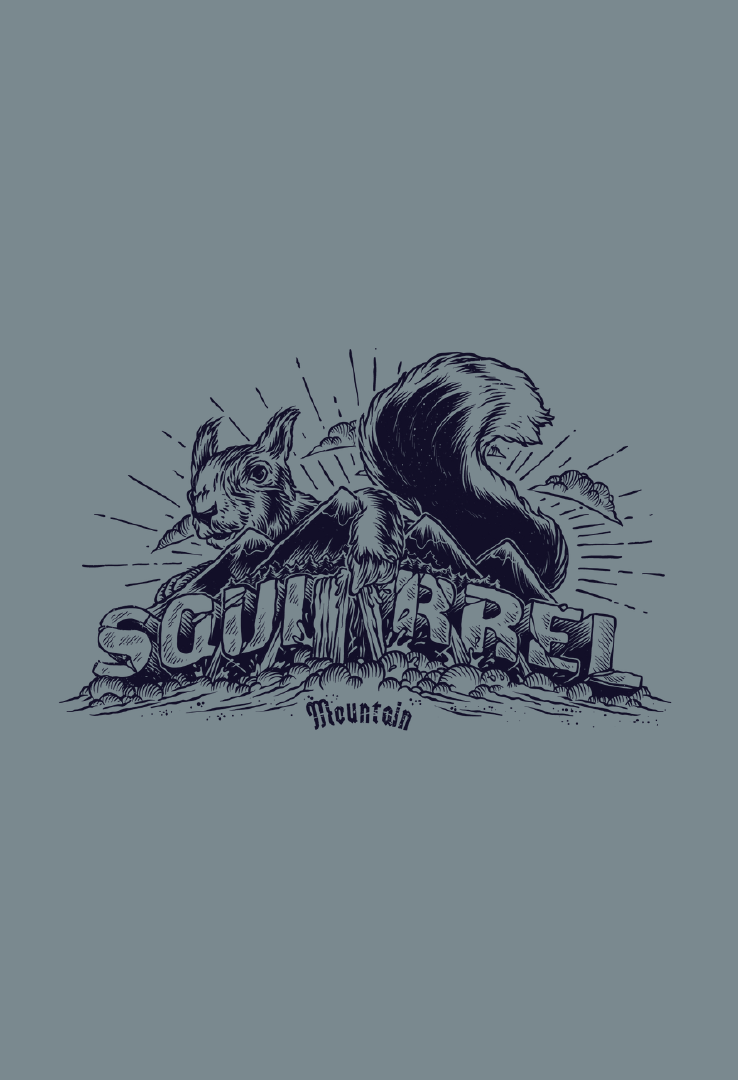 Print T-Shirt Squirrel Mountain