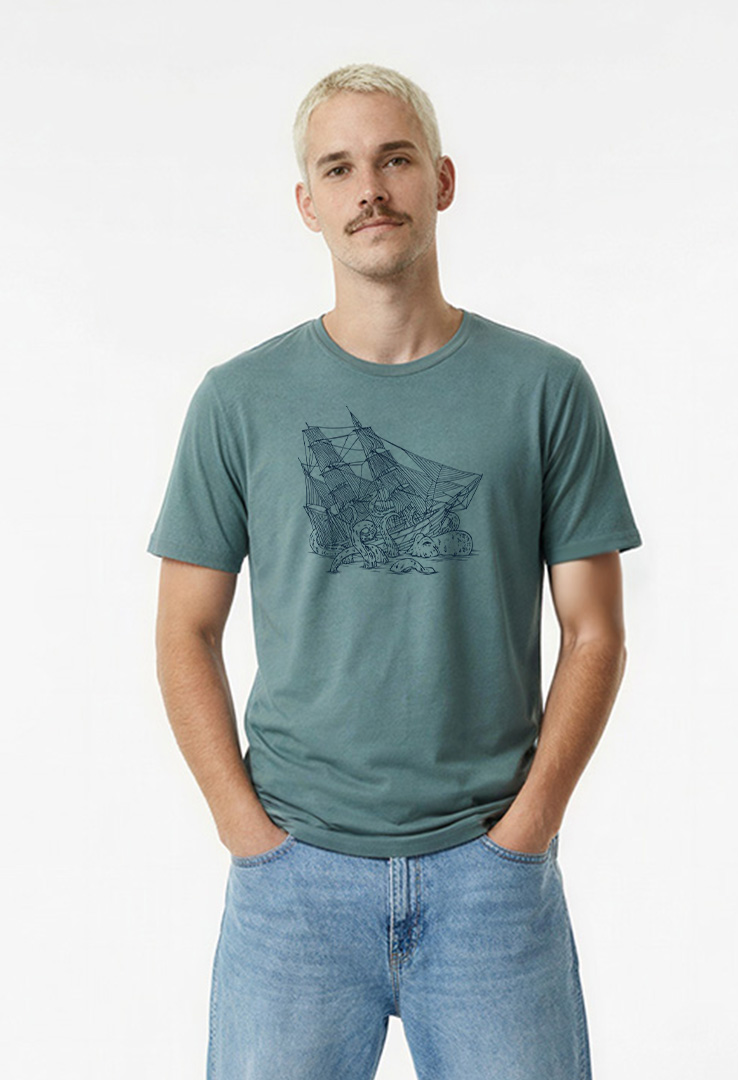 Print T-Shirt Piraten Kraken