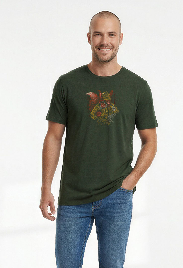 Print T-Shirt Sherlock Hörnchen